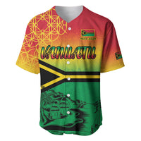 Hapi 44th Indipendens Dei Vanuatu Baseball Jersey Yumi 1980 with Vanuatuan Beach Landscape LT9 Reggae - Polynesian Pride