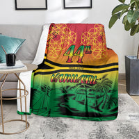 Hapi 44th Indipendens Dei Vanuatu Blanket Yumi 1980 with Vanuatuan Beach Landscape LT9 - Polynesian Pride