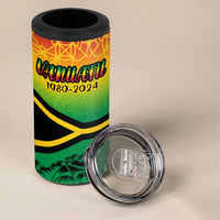 Hapi 44th Indipendens Dei Vanuatu 4 in 1 Can Cooler Tumbler Yumi 1980 with Vanuatuan Beach Landscape LT9 - Polynesian Pride