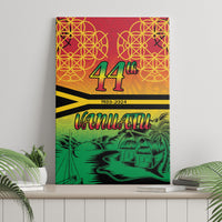 Hapi 44th Indipendens Dei Vanuatu Canvas Wall Art Yumi 1980 with Vanuatuan Beach Landscape LT9 - Polynesian Pride