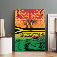 Hapi 44th Indipendens Dei Vanuatu Canvas Wall Art Yumi 1980 with Vanuatuan Beach Landscape LT9 - Polynesian Pride