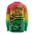 Hapi 44th Indipendens Dei Vanuatu Long Sleeve Shirt Yumi 1980 with Vanuatuan Beach Landscape