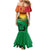 Hapi 44th Indipendens Dei Vanuatu Mermaid Dress Yumi 1980 with Vanuatuan Beach Landscape