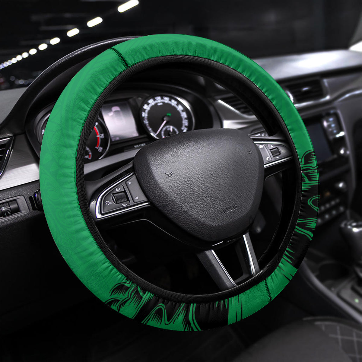 Hapi 44th Indipendens Dei Vanuatu Steering Wheel Cover Yumi 1980 with Vanuatuan Beach Landscape