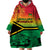 Hapi 44th Indipendens Dei Vanuatu Wearable Blanket Hoodie Yumi 1980 with Vanuatuan Beach Landscape