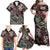 Personalized Japanese Kitsune Mask Family Matching Off Shoulder Maxi Dress and Hawaiian Shirt With Polynesian Arty Style