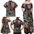 Personalized Japanese Kitsune Mask Family Matching Off Shoulder Maxi Dress and Hawaiian Shirt With Polynesian Arty Style