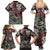 Personalized Japanese Kitsune Mask Family Matching Summer Maxi Dress and Hawaiian Shirt With Polynesian Arty Style