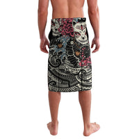 Personalized Japanese Kitsune Mask Lavalava With Polynesian Arty Style LT9 - Polynesian Pride