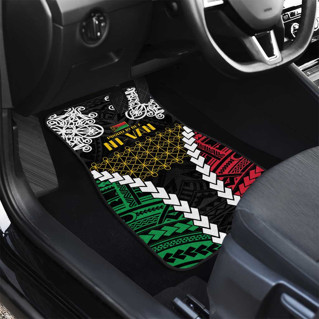 Halo Vanuatu Pride Car Mats Vanuatuan Sand Drawing Pattern LT9 - Polynesian Pride