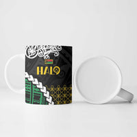 Halo Vanuatu Pride Ceramic Mug Vanuatuan Sand Drawing Pattern LT9 - Polynesian Pride
