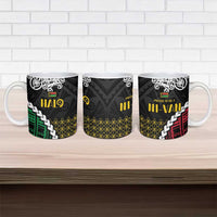 Halo Vanuatu Pride Ceramic Mug Vanuatuan Sand Drawing Pattern LT9 - Polynesian Pride