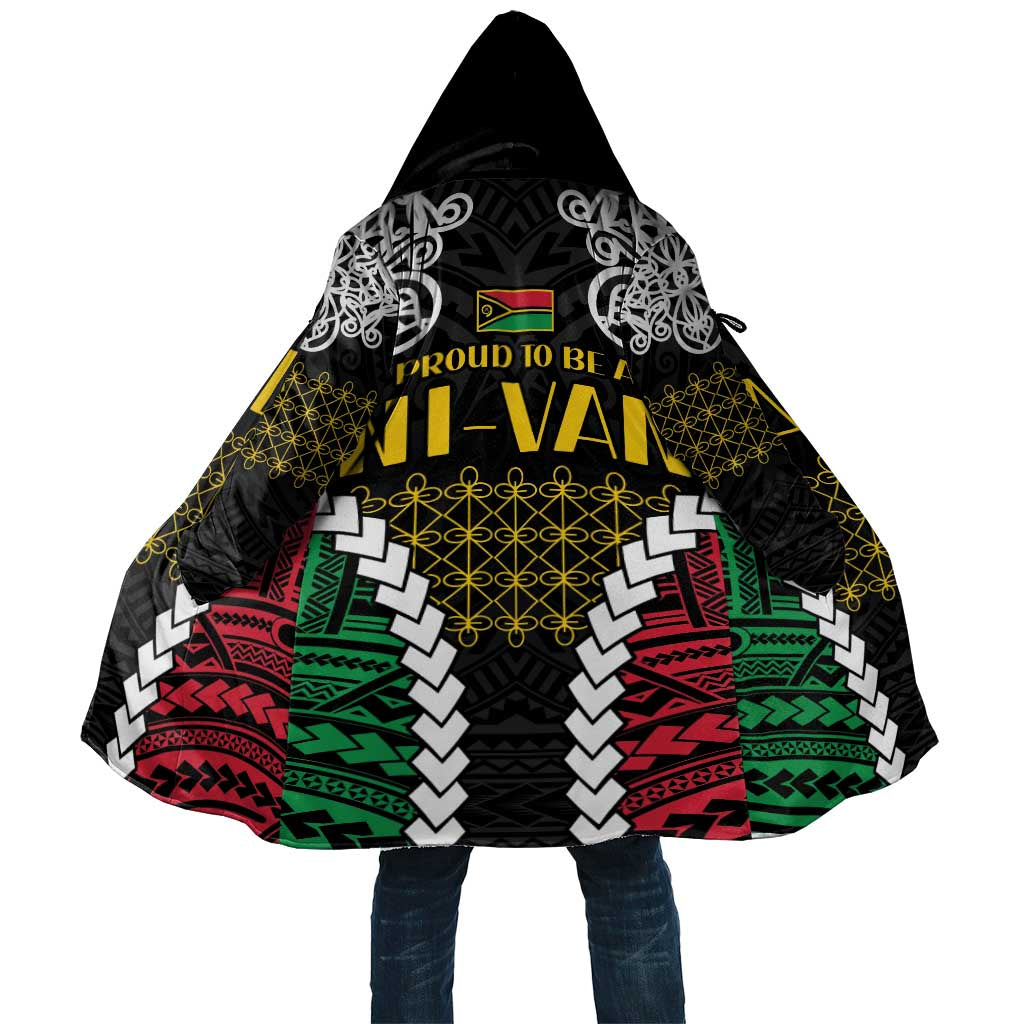 Halo Vanuatu Pride Cloak Vanuatuan Sand Drawing Pattern LT9 Unisex Black - Polynesian Pride