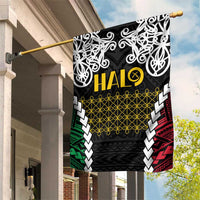 Halo Vanuatu Pride Garden Flag Vanuatuan Sand Drawing Pattern LT9 House Flag Black - Polynesian Pride