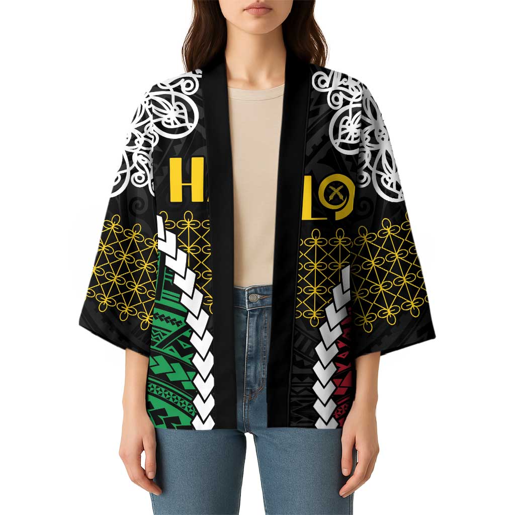 Halo Vanuatu Pride Kimono Vanuatuan Sand Drawing Pattern LT9 - Polynesian Pride
