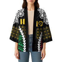 Halo Vanuatu Pride Kimono Vanuatuan Sand Drawing Pattern LT9 - Polynesian Pride