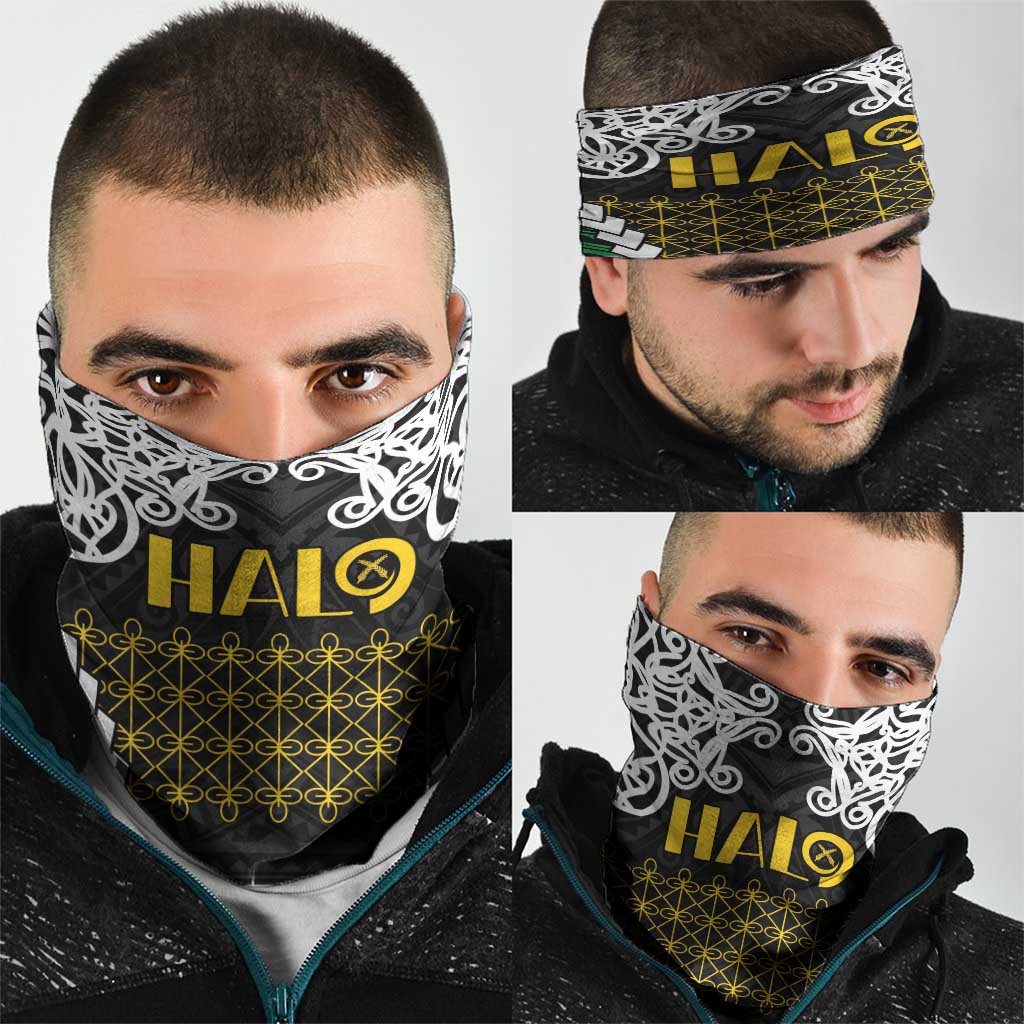 Halo Vanuatu Pride Neck Gaiter Vanuatuan Sand Drawing Pattern LT9 - Polynesian Pride