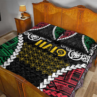 Halo Vanuatu Pride Quilt Bed Set Vanuatuan Sand Drawing Pattern LT9 - Polynesian Pride