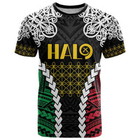 Halo Vanuatu Pride T Shirt Vanuatuan Sand Drawing Pattern LT9 Black - Polynesian Pride
