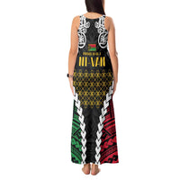 Halo Vanuatu Pride Tank Maxi Dress Vanuatuan Sand Drawing Pattern LT9 - Polynesian Pride