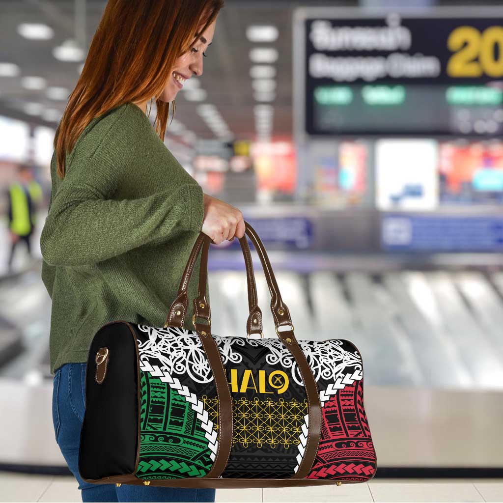 Halo Vanuatu Pride Travel Bag Vanuatuan Sand Drawing Pattern LT9 - Polynesian Pride