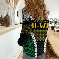 Halo Vanuatu Pride Women Casual Shirt Vanuatuan Sand Drawing Pattern LT9 - Polynesian Pride