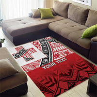 Malo e lelei Tonga Area Rug Ngatu Tokelau Feletoa Fata Traditional Polynesian Pattern LT9 - Polynesian Pride