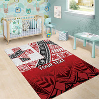 Malo e lelei Tonga Area Rug Ngatu Tokelau Feletoa Fata Traditional Polynesian Pattern LT9 - Polynesian Pride