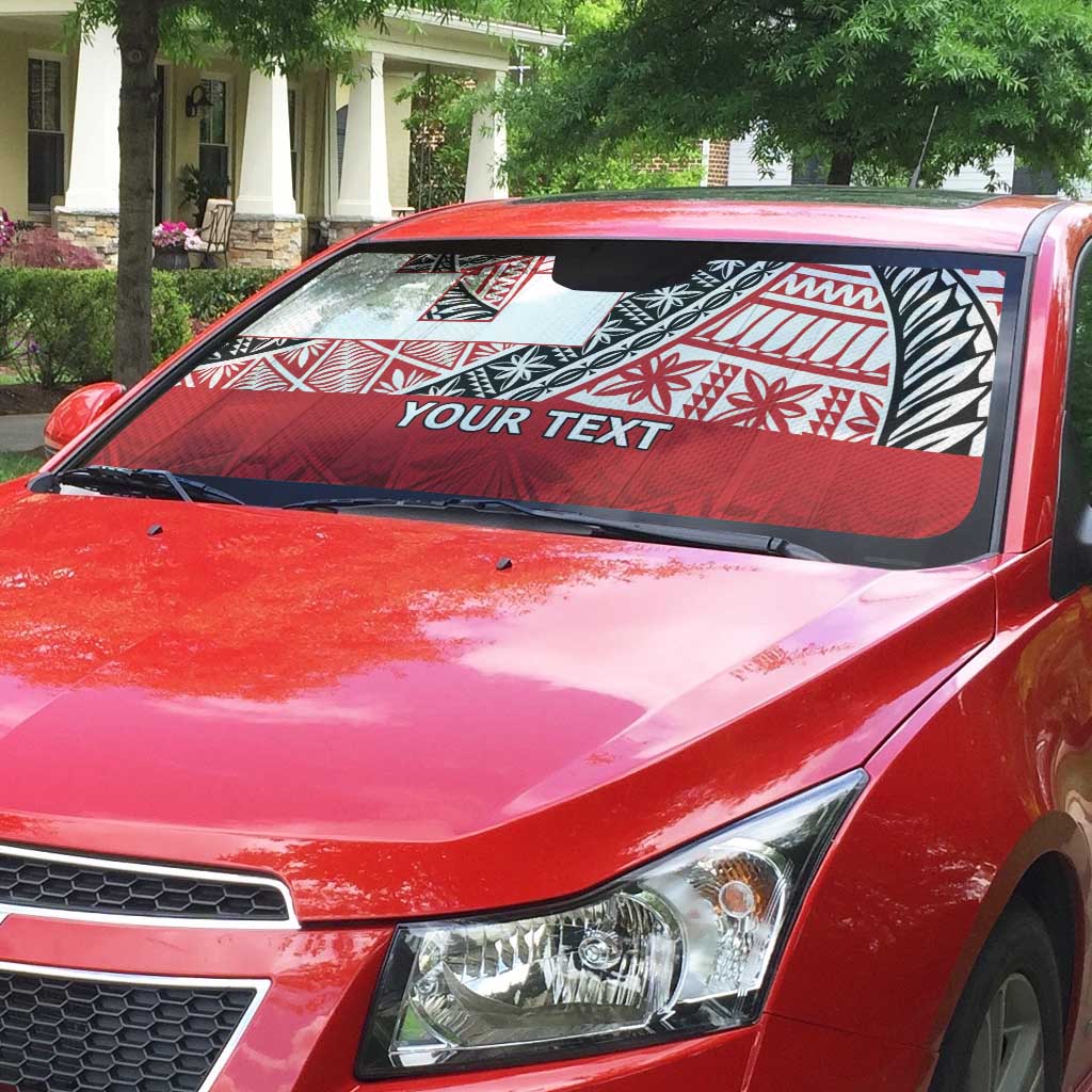 Malo e lelei Tonga Auto Sun Shade Ngatu Tokelau Feletoa Fata Traditional Polynesian Pattern LT9 - Polynesian Pride