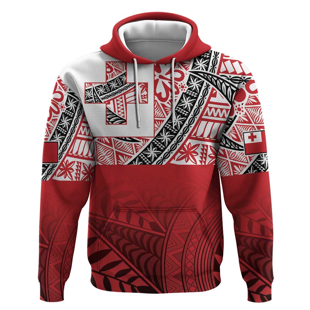 Malo e lelei Tonga Hoodie Ngatu Tokelau Feletoa Fata Traditional Polynesian Pattern LT9 Pullover Hoodie Red - Polynesian Pride