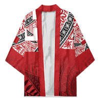 Malo e lelei Tonga Kimono Ngatu Tokelau Feletoa Fata Traditional Polynesian Pattern LT9 Unisex Red - Polynesian Pride