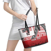 Malo e lelei Tonga Leather Tote Bag Ngatu Tokelau Feletoa Fata Traditional Polynesian Pattern LT9 - Polynesian Pride