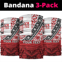 Malo e lelei Tonga Neck Gaiter Ngatu Tokelau Feletoa Fata Traditional Polynesian Pattern LT9 package One Size: 25*50cm Red - Polynesian Pride