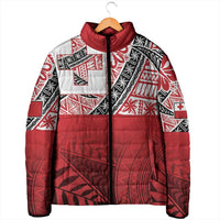 Malo e lelei Tonga Padded Jacket Ngatu Tokelau Feletoa Fata Traditional Polynesian Pattern LT9 - Polynesian Pride
