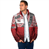 Malo e lelei Tonga Padded Jacket Ngatu Tokelau Feletoa Fata Traditional Polynesian Pattern LT9 - Polynesian Pride