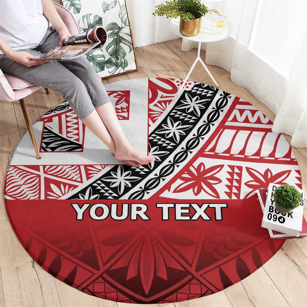 Malo e lelei Tonga Round Carpet Ngatu Tokelau Feletoa Fata Traditional Polynesian Pattern LT9 - Polynesian Pride
