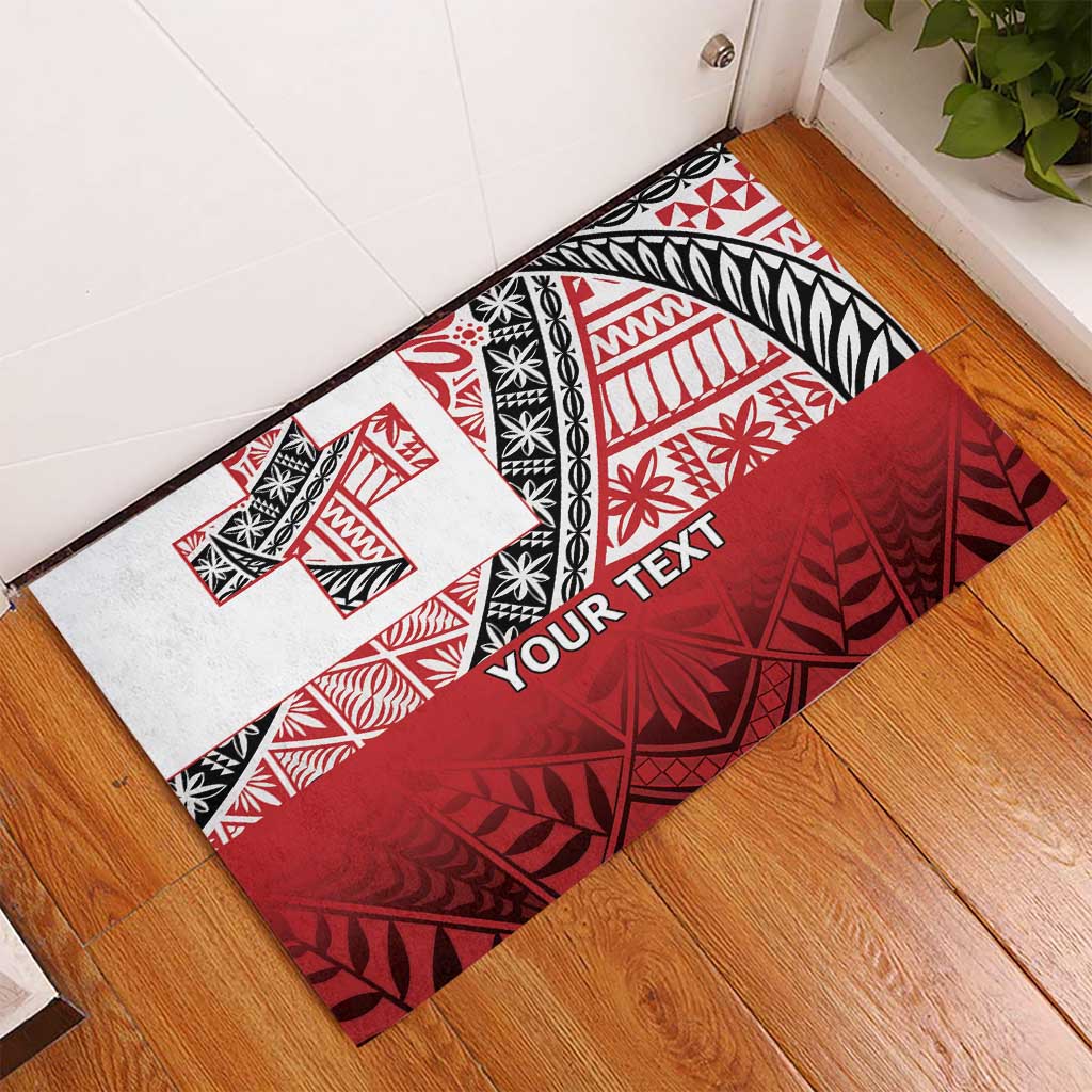 Malo e lelei Tonga Rubber Doormat Ngatu Tokelau Feletoa Fata Traditional Polynesian Pattern LT9 - Polynesian Pride