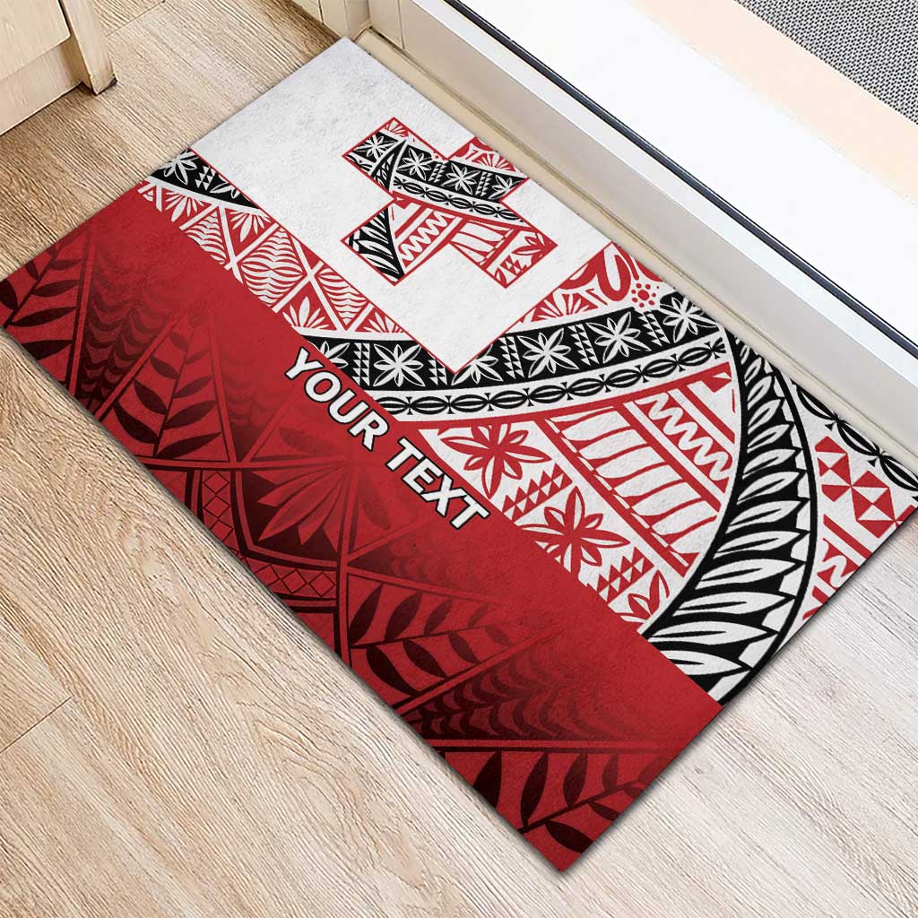 Malo e lelei Tonga Rubber Doormat Ngatu Tokelau Feletoa Fata Traditional Polynesian Pattern LT9 - Polynesian Pride