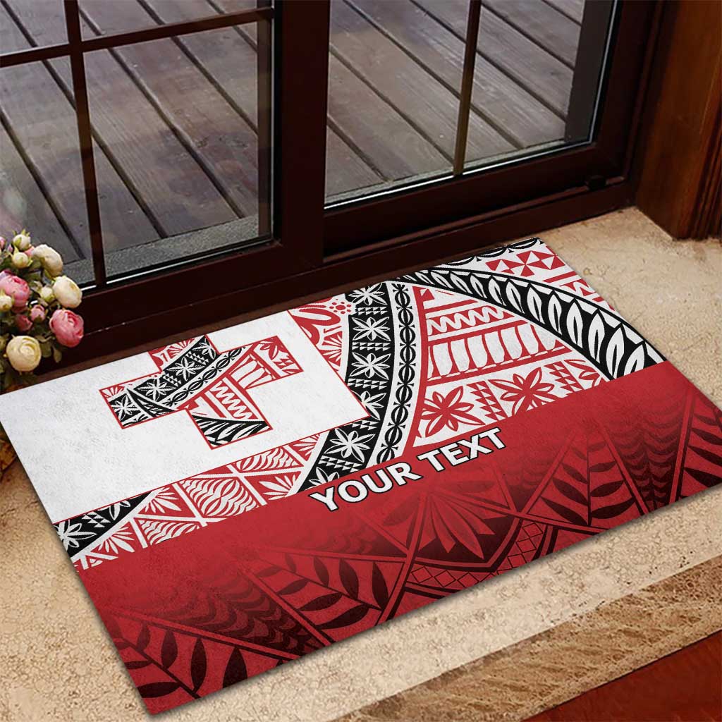 Malo e lelei Tonga Rubber Doormat Ngatu Tokelau Feletoa Fata Traditional Polynesian Pattern LT9 - Polynesian Pride