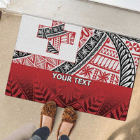Malo e lelei Tonga Rubber Doormat Ngatu Tokelau Feletoa Fata Traditional Polynesian Pattern LT9 - Polynesian Pride