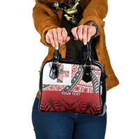 Malo e lelei Tonga Shoulder Handbag Ngatu Tokelau Feletoa Fata Traditional Polynesian Pattern LT9 One Size Red - Polynesian Pride