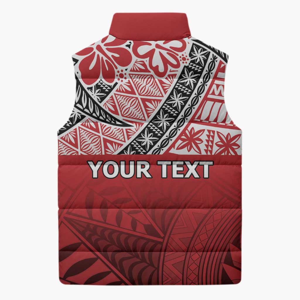 Malo e lelei Tonga Sleeveless Puffer Jacket Ngatu Tokelau Feletoa Fata Traditional Polynesian Pattern LT9 - Polynesian Pride