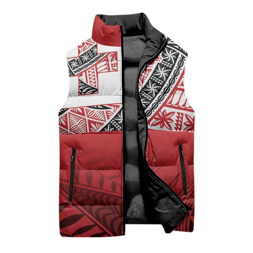 Malo e lelei Tonga Sleeveless Puffer Jacket Ngatu Tokelau Feletoa Fata Traditional Polynesian Pattern LT9 - Polynesian Pride