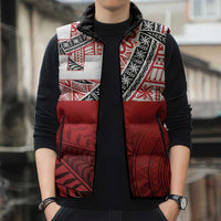 Malo e lelei Tonga Sleeveless Puffer Jacket Ngatu Tokelau Feletoa Fata Traditional Polynesian Pattern LT9 - Polynesian Pride