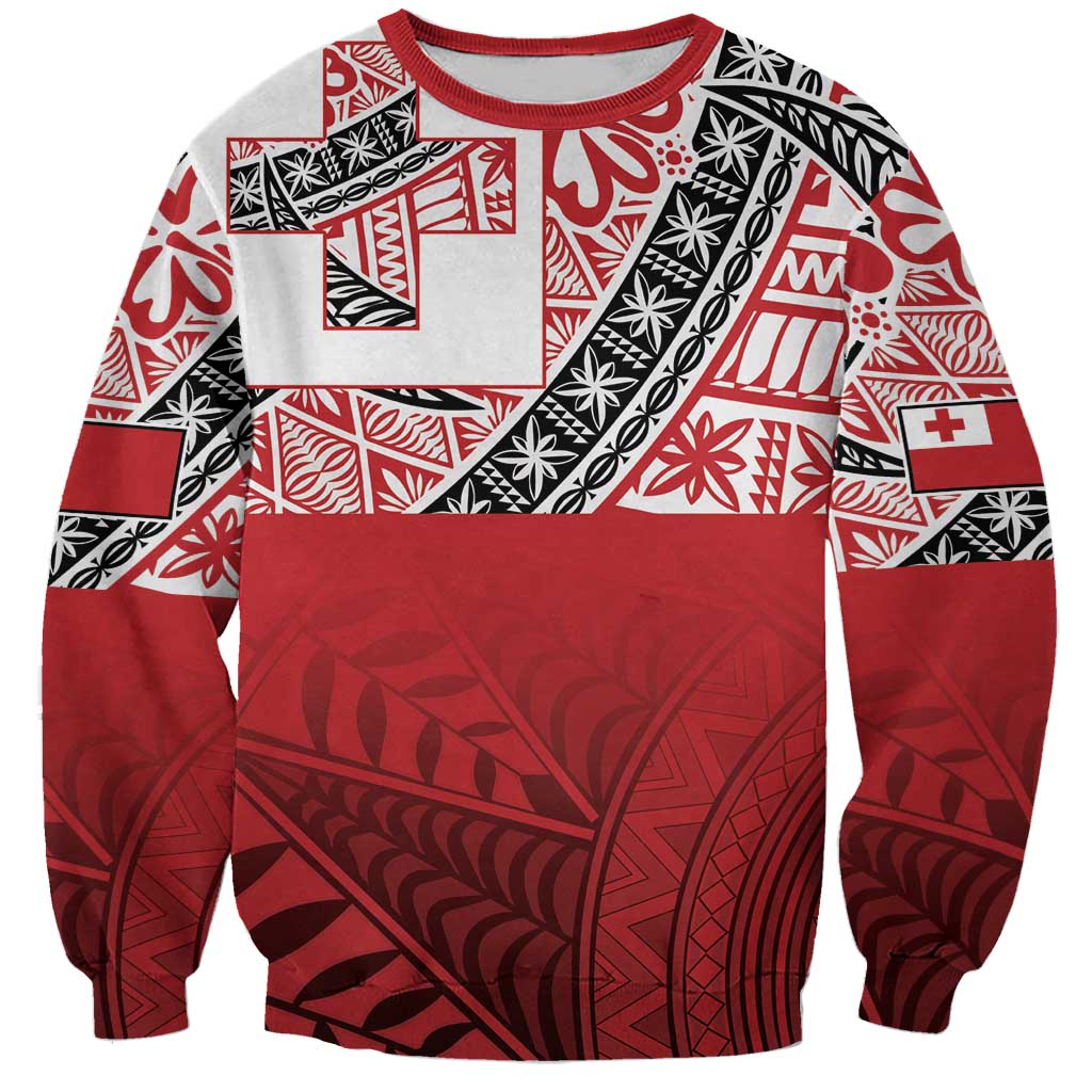 Malo e lelei Tonga Sweatshirt Ngatu Tokelau Feletoa Fata Traditional Polynesian Pattern LT9 Unisex Red - Polynesian Pride