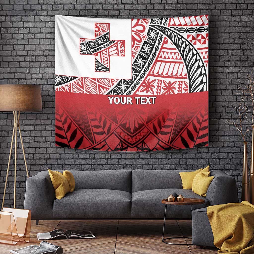 Malo e lelei Tonga Tapestry Ngatu Tokelau Feletoa Fata Traditional Polynesian Pattern LT9 Red - Polynesian Pride