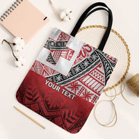 Malo e lelei Tonga Tote Bag Ngatu Tokelau Feletoa Fata Traditional Polynesian Pattern LT9 Black Strap One Size Red - Polynesian Pride