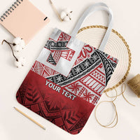 Malo e lelei Tonga Tote Bag Ngatu Tokelau Feletoa Fata Traditional Polynesian Pattern LT9 White Strap One Size Red - Polynesian Pride