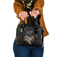 Custom Rugby Southern Hemisphere Shoulder Handbag Argentina AUNZ South Africa Mascot Black LT9 One Size Black - Polynesian Pride
