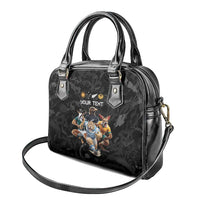 Custom Rugby Southern Hemisphere Shoulder Handbag Argentina AUNZ South Africa Mascot Black LT9 - Polynesian Pride